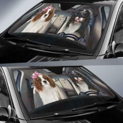 Funny Cavalier King Charles Spaniel Dog Breed Car Auto Sun Shade