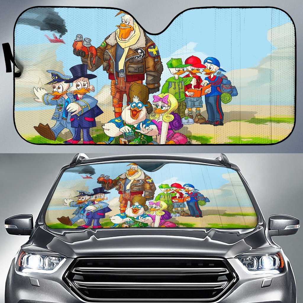 Funny Ducktales Vacation Car Auto Sun Shade Funny Ducktales Vacation Car Auto Sun Shade
