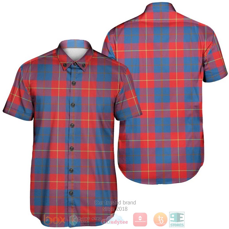 Galloway Red Tartan Hawaiian Shirt Galloway Red Tartan Hawaiian Shirt