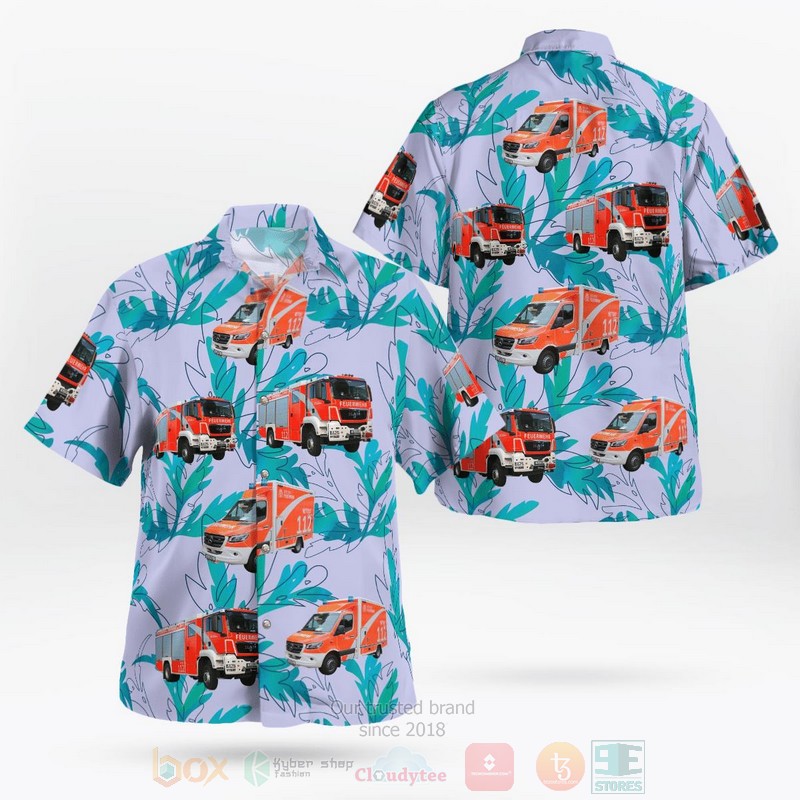 Germany Berlin Fire Brigade Berliner Feuerwehr Hawaiian Shirt Germany Berlin Fire Brigade Berliner Feuerwehr Hawaiian Shirt