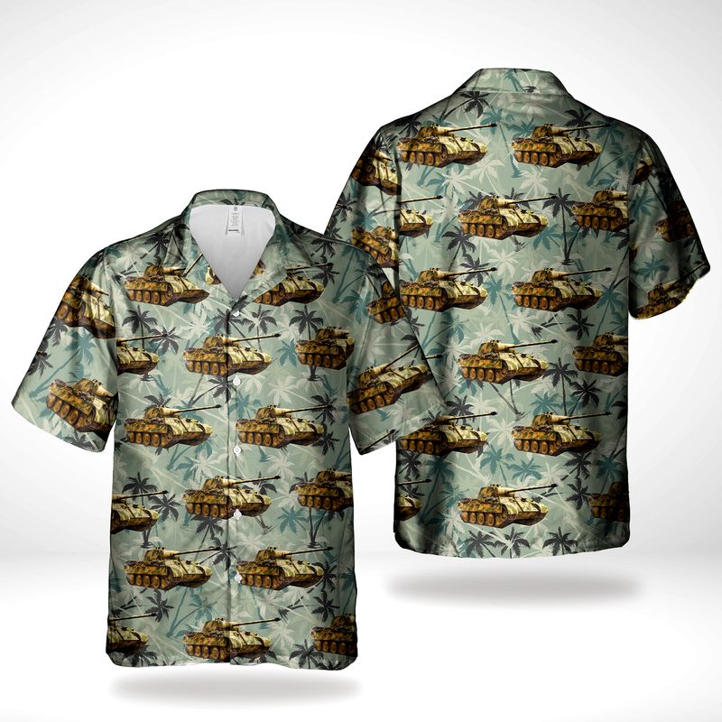 Germany Wehrmacht Panzerkampfwagen V Panther Wwii Hawaiian Shirt Germany Wehrmacht Panzerkampfwagen V Panther Wwii Hawaiian Shirt