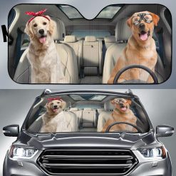 Golden Retriever 2 Car Auto Sun Shade
