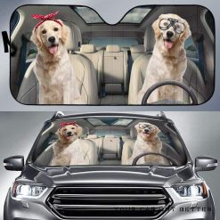 Golden Retriever 3 Car Auto Sun Shade