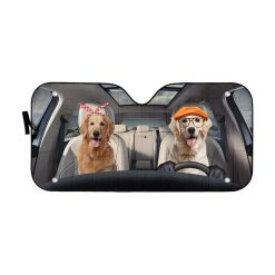 Golden Retriever Family Dog Car Auto Sun Shade