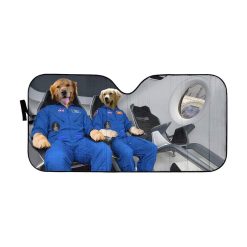 Golden Retriever Spacex Car Auto Sun Shade