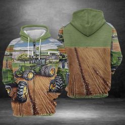 Green Tractor 3D Printed Hoodie/Zipper Hoodie - e7c6b93b64e4