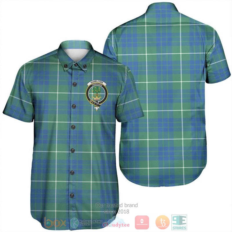 Hamilton Hunting Ancient Tartan Crest Hawaiian Shirt Hamilton Hunting Ancient Tartan Crest Hawaiian Shirt