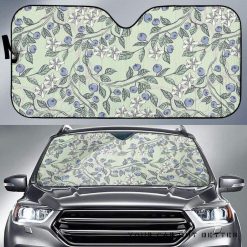 Hand Drawn Blueberry Pattern Car Auto Sun Shade