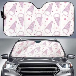 Hand Drawn Ice Cream Pattern Car Auto Sun Shade