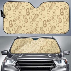 Hand Drawn Peanuts Pattern Car Auto Sun Shade