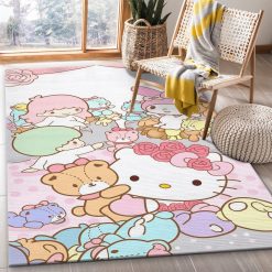 Hello Kitty Little Twin Star Area Rug For Christmas Bedroom Rug Floor Decor Home Decor
