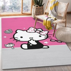 Hello Kitty Pink Area Rug For Christmas Bedroom Rug Home US Decor