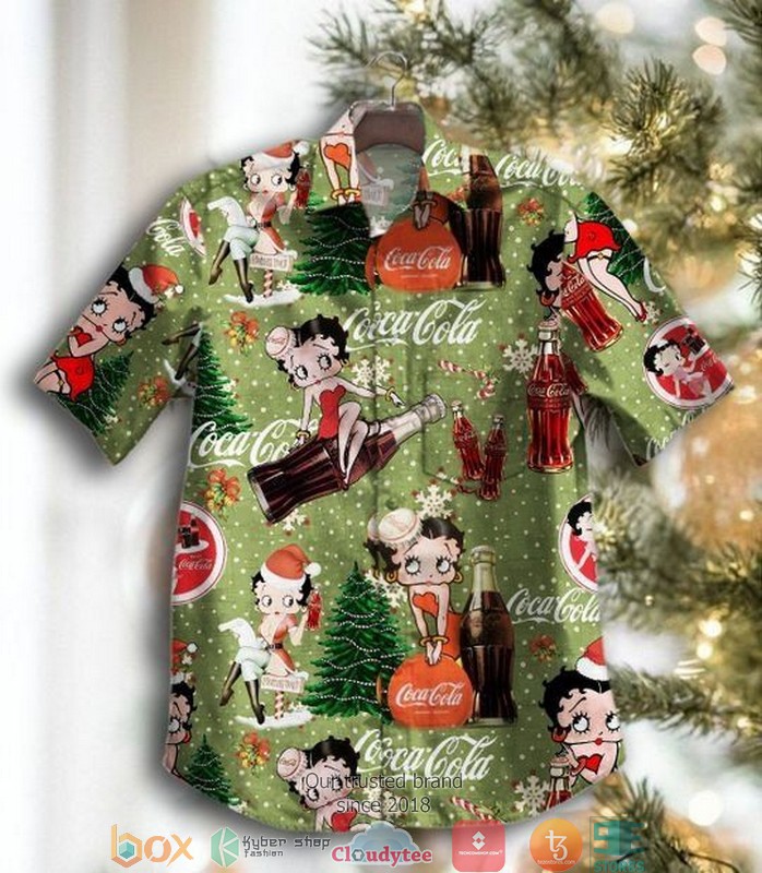 Hot Betty Boop Coca Cola Short Sleeve Hawaiian Shirt Hot Betty Boop Coca Cola Short Sleeve Hawaiian Shirt