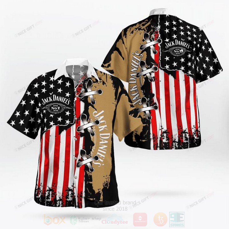 Jack Daniels American Flag Hawaiian Shirt Jack Daniels American Flag Hawaiian Shirt