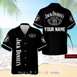 Jack Daniels Black Custom Name Hawaiian Shirt