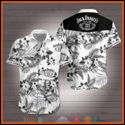 Jack Daniels Old No 7 Tennessee Whiskey Tropical Plant Hawaiian Shirt