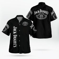 Jack Daniels Old Time Black Hawaiian Shirt