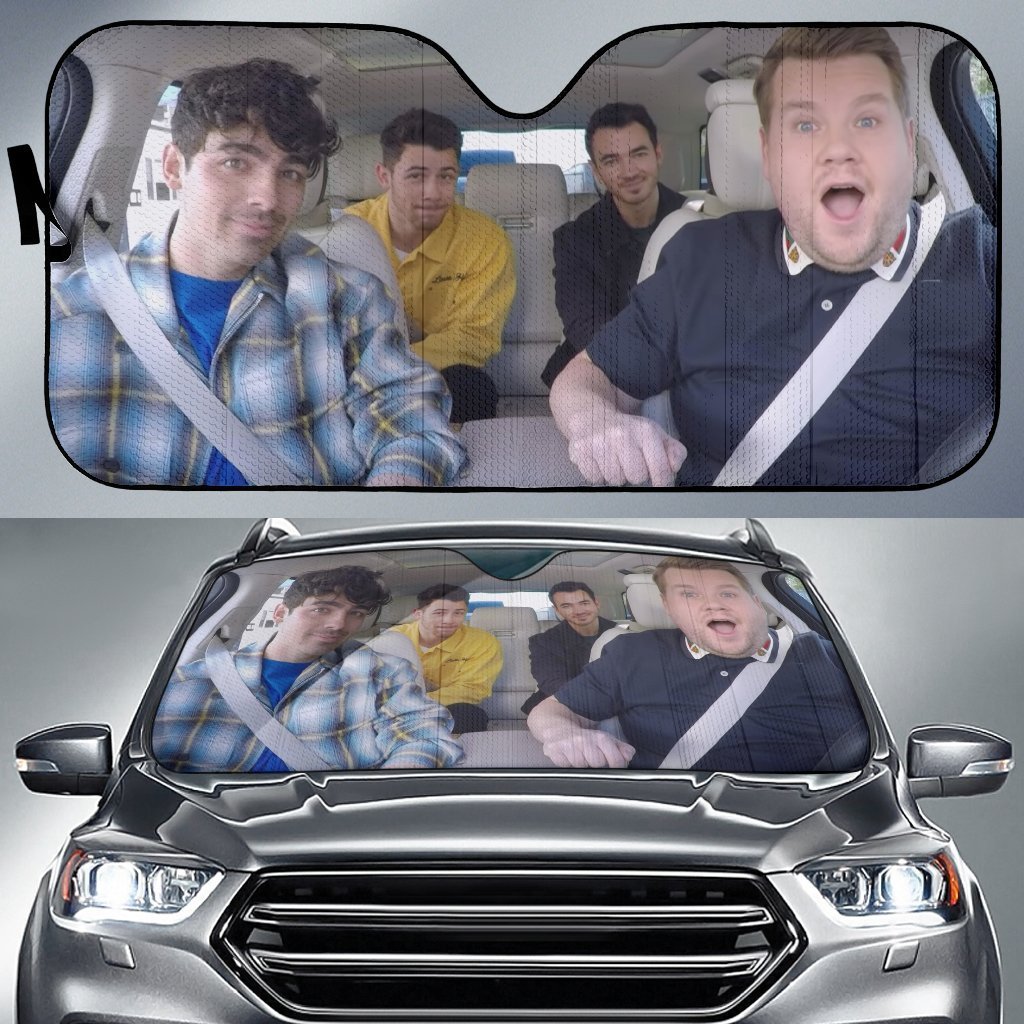 Jonas Brothers On Carpool Karaoke Car Auto Sun Shade Jonas Brothers On Carpool Karaoke Car Auto Sun Shade