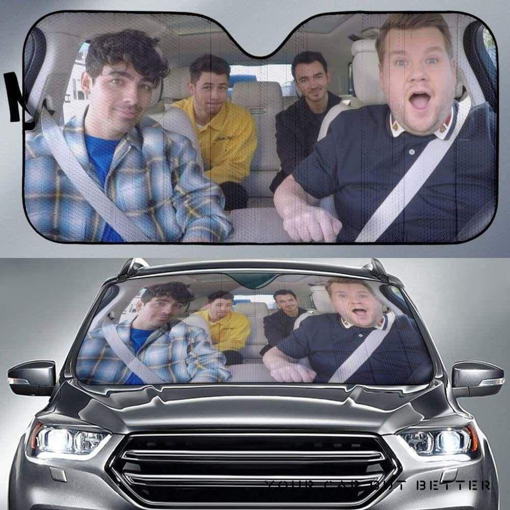 Jonas Brothers On Pool Karaoke Car Auto Sun Shade Jonas Brothers On Pool Karaoke Car Auto Sun Shade