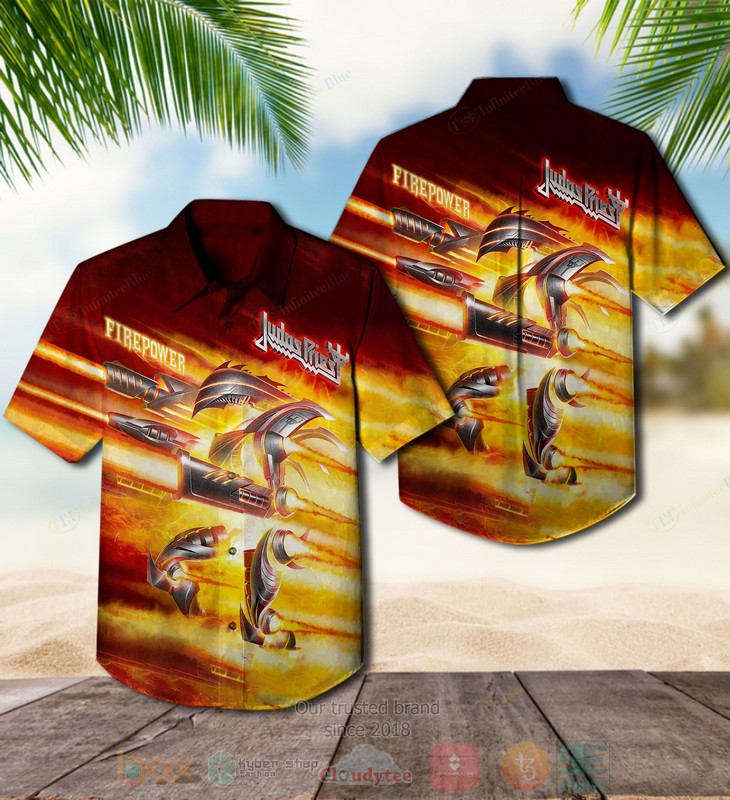 Judas Priest Band Firepower Hawaiian Shirt Judas Priest Band Firepower Hawaiian Shirt