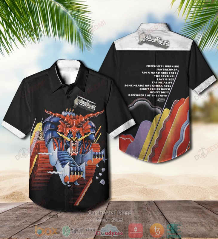 Judas Priest Defenders Of The Faith Short Sleeve Hawaiian Shirt Judas Priest Defenders Of The Faith Short Sleeve Hawaiian Shirt