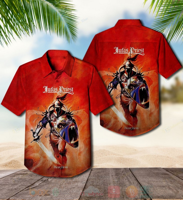 Judas Priest Hero Hero White Viny Album Hawaiian Shirt Judas Priest Hero Hero White Viny Album Hawaiian Shirt