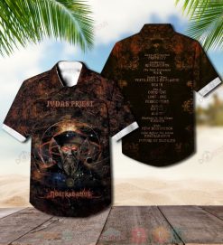 Judas Priest Nostradamus Brown Album Hawaiian Shirt