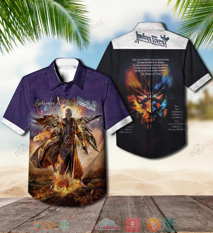 Judas Priest Redeemer Of Souls Short Sleeve Hawaiian Shirt Judas Priest Redeemer Of Souls Short Sleeve Hawaiian Shirt
