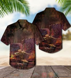 Judas Priest Sad Wings Of Destiny Brown Album Hawaiian Shirt