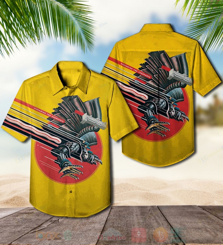 Judas Priest Screaming For Vengeance Album Hawaiian Shirt Judas Priest Screaming For Vengeance Album Hawaiian Shirt