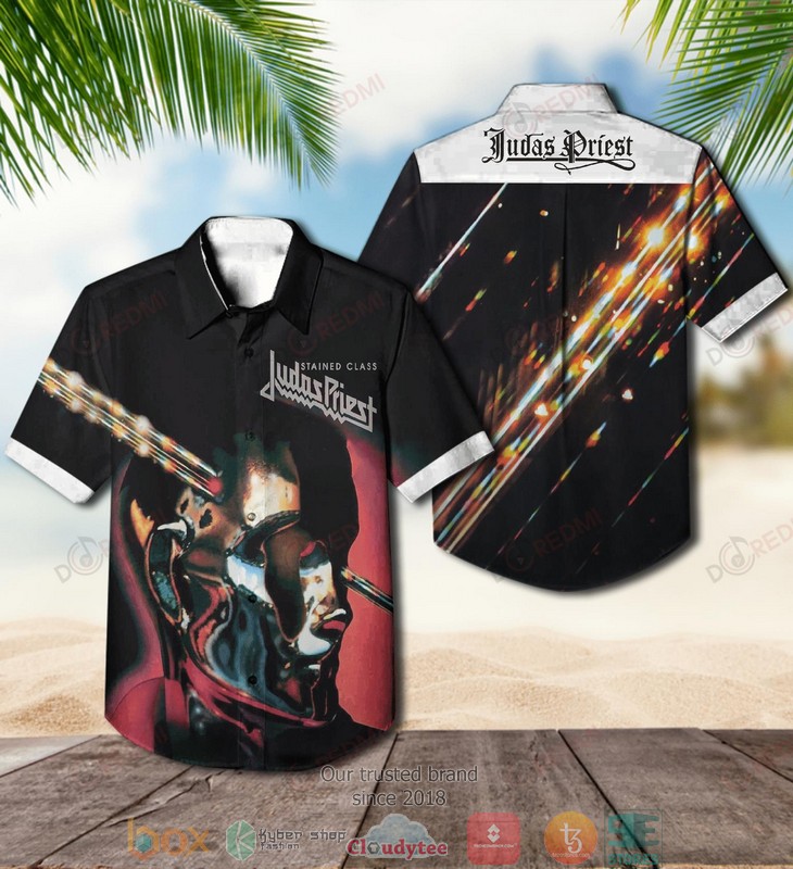 Judas Priest Stained Class Short Sleeve Hawaiian Shirt Judas Priest Stained Class Short Sleeve Hawaiian Shirt