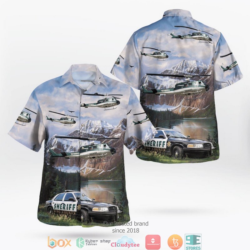 King County Sheriff Bell Uh 1H Iroquois Car 3D Hawaii Shirt King County Sheriff Bell Uh 1H Iroquois Car 3D Hawaii Shirt