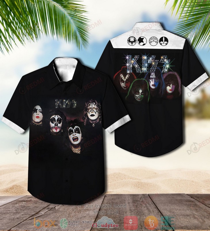 Kiss Band Kiss Album Short Sleeve Hawaiian Shirt Kiss Band Kiss Album Short Sleeve Hawaiian Shirt