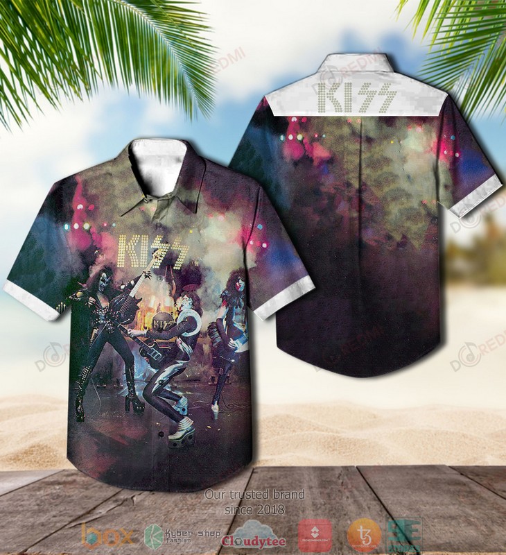 Kiss Band Live Concert Short Sleeve Hawaiian Shirt Kiss Band Live Concert Short Sleeve Hawaiian Shirt