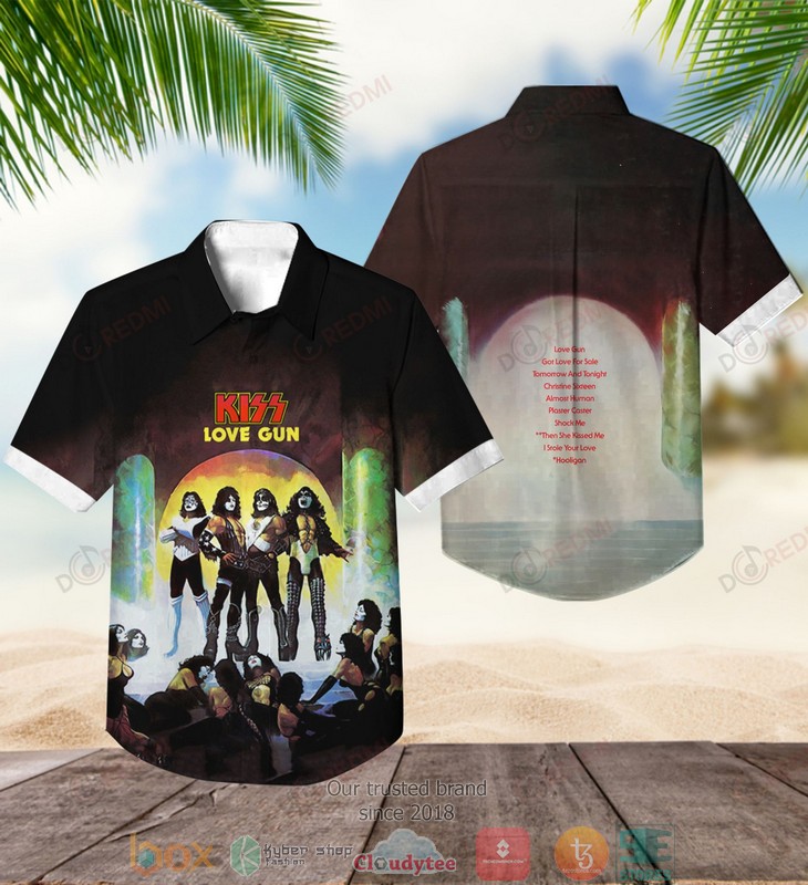 Kiss Band Love Gun Short Sleeve Hawaiian Shirt Kiss Band Love Gun Short Sleeve Hawaiian Shirt