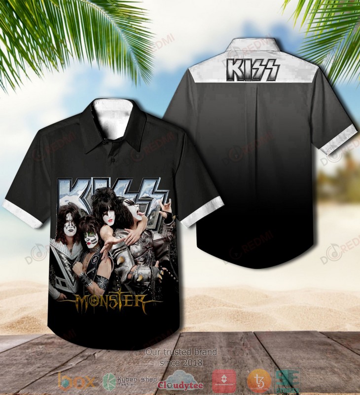 Kiss Band Monster Short Sleeve Hawaiian Shirt Kiss Band Monster Short Sleeve Hawaiian Shirt
