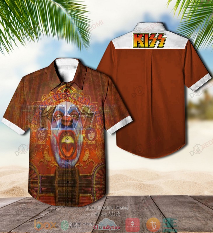 Kiss Band Psycho Circus Short Sleeve Hawaiian Shirt Kiss Band Psycho Circus Short Sleeve Hawaiian Shirt