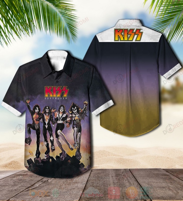 Kiss Destroyer Style Album Hawaiian Shirt Kiss Destroyer Style Album Hawaiian Shirt
