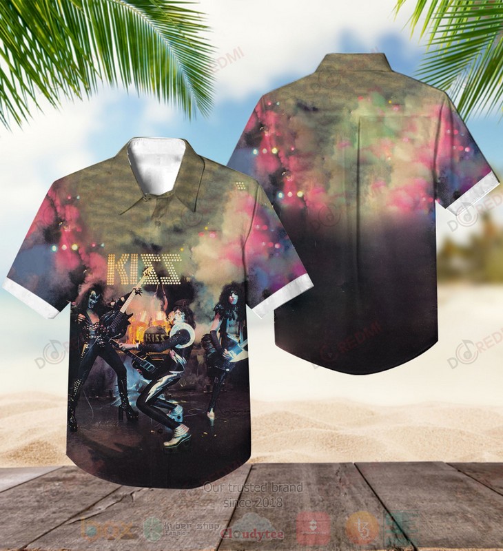Kiss Guitar Hawaiian Shirt Kiss Guitar Hawaiian Shirt