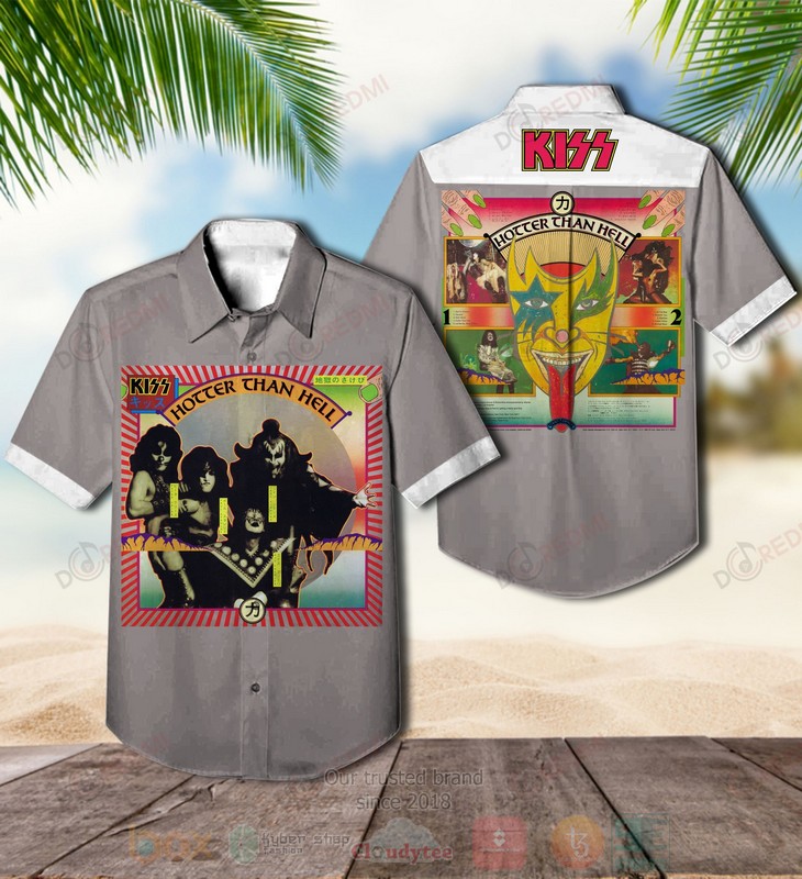 Kiss Hotter Than Hell Album Hawaiian Shirt Kiss Hotter Than Hell Album Hawaiian Shirt