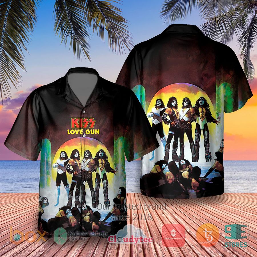 Kiss Love Gun Album Hawaiian Shirt Kiss Love Gun Album Hawaiian Shirt