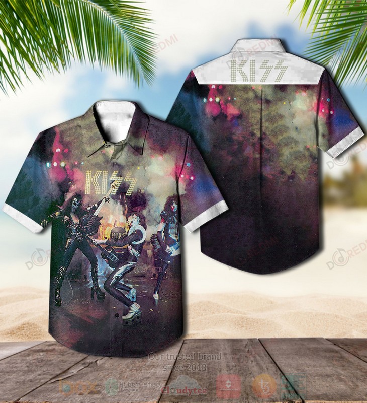 Kiss Style Guitar Hawaiian Shirt Kiss Style Guitar Hawaiian Shirt