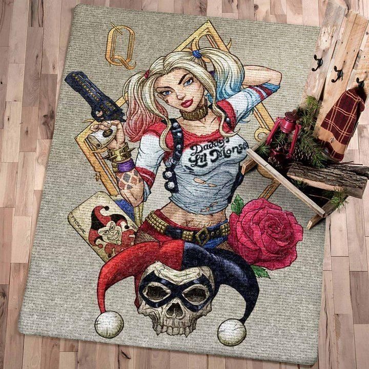 Legends Joker & Harley Quinn Area Rug Carpet - Movie Home Decor Legends Joker & Harley Quinn Area Rug Carpet - Movie Home Decor