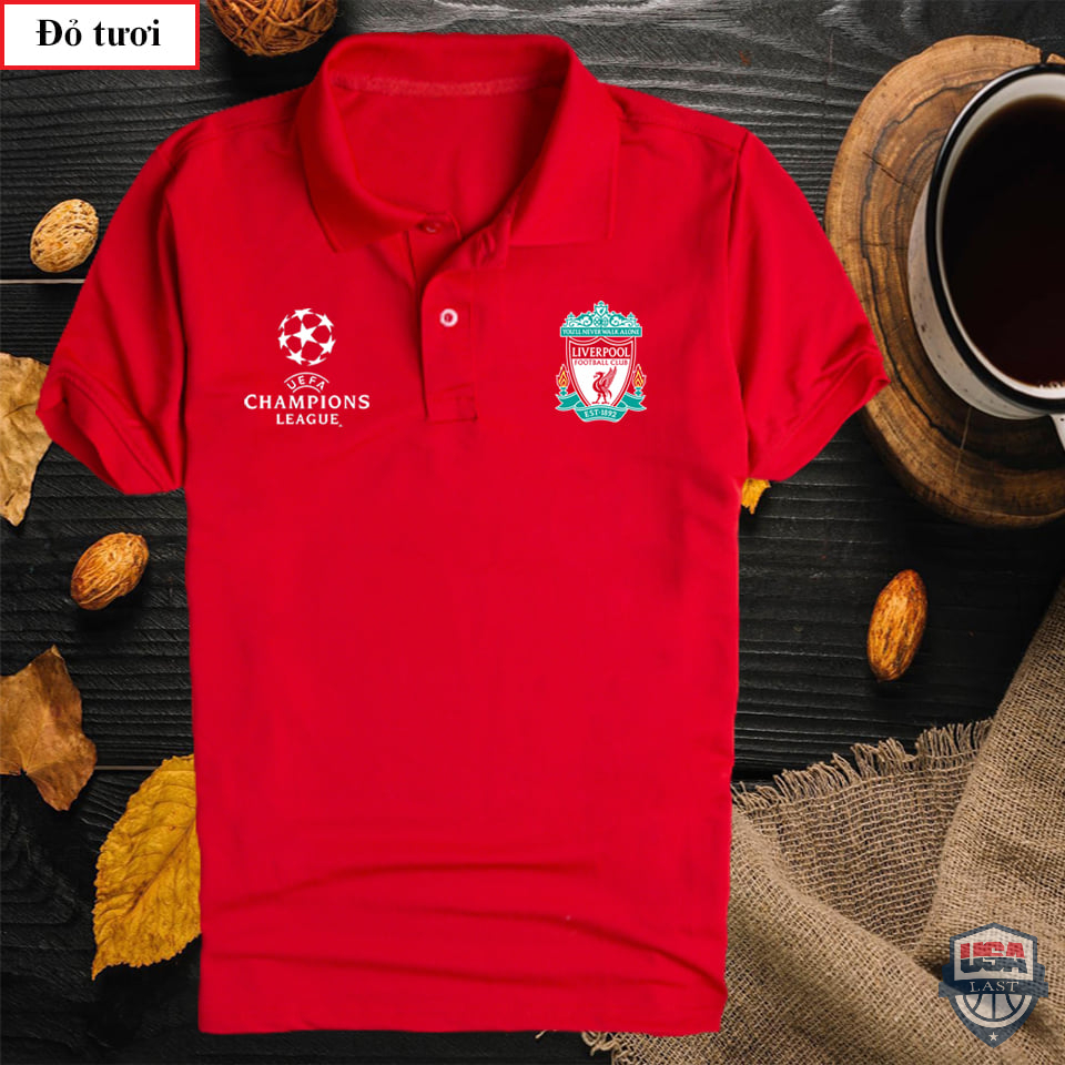 Liverpool Uefa Champions League Red Polo Shirt Liverpool Uefa Champions League Red Polo Shirt