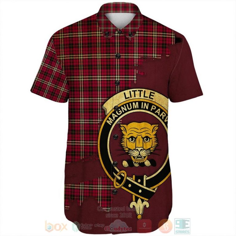 Livingstone-Modern-Tartan-Crest-Custom-Name-Short-Sleeve-Hawaiian-Shirt-1