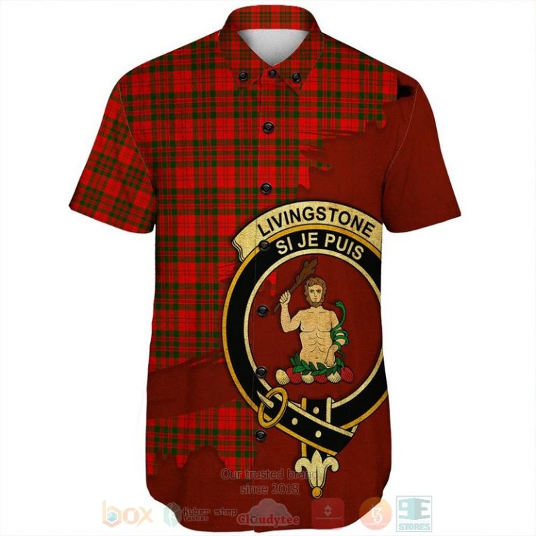 Lockhart-Modern-Tartan-Crest-Custom-Name-Short-Sleeve-Hawaiian-Shirt-1