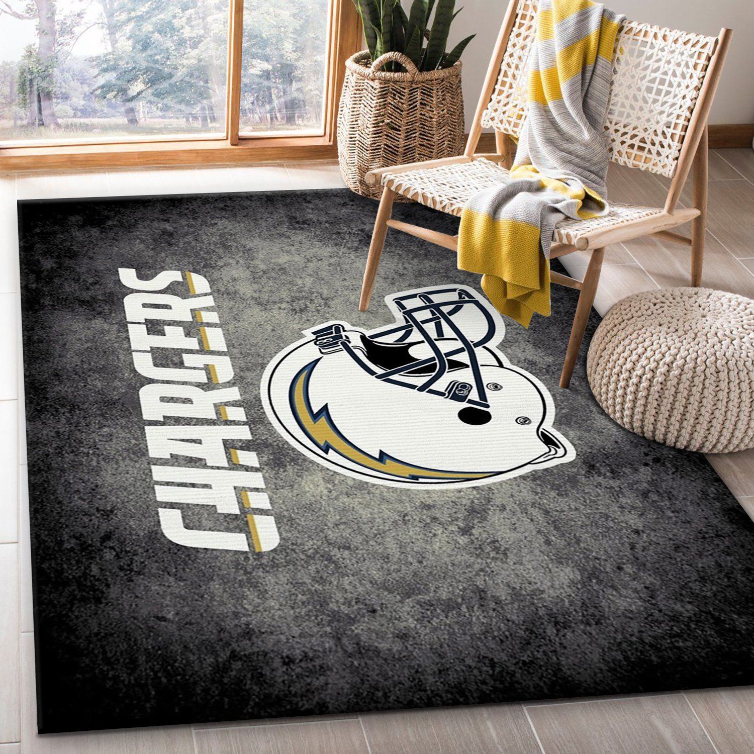 Los Angeles Chargers Imperial Distressed Rug NFL Area Rug For Christmas Los Angeles Chargers Imperial Distressed Rug NFL Area Rug For Christmas