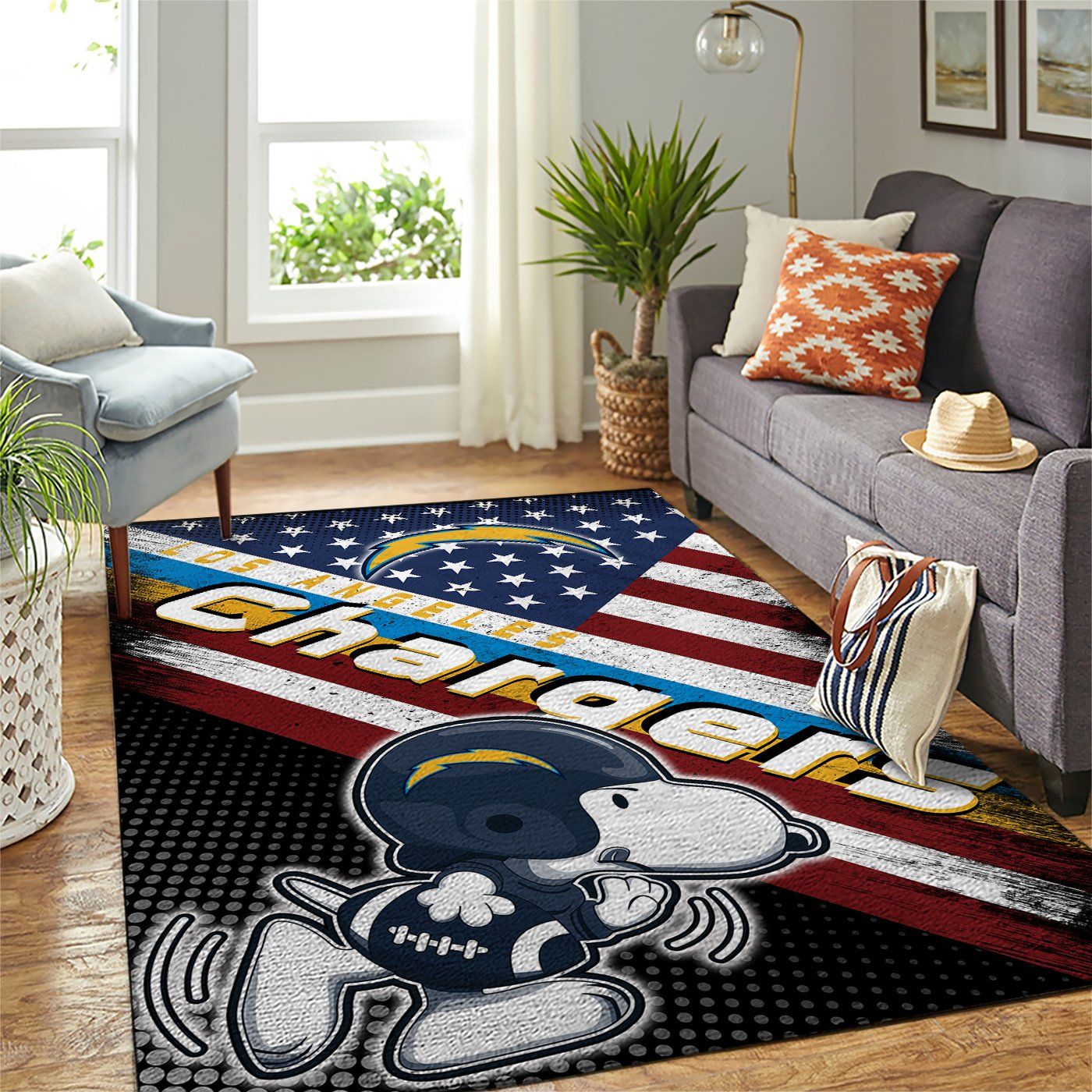 Los Angeles Chargers Nfl Team Logo Snoopy Us Style Nice Gift Home Decor Rectangle Area Rug Los Angeles Chargers Nfl Team Logo Snoopy Us Style Nice Gift Home Decor Rectangle Area Rug