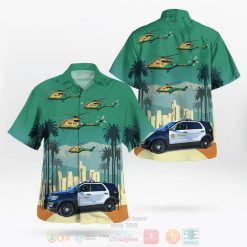 Los Angeles County California Los Angeles County Department Ford Police Interceptor Utility And Aerospatiale As 332L1 Super Puma Hawaiian Shirt