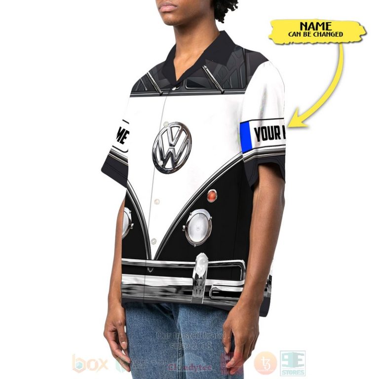 Love-Campervan-Custom-Name-Black-Hawaiian-Shirt-1